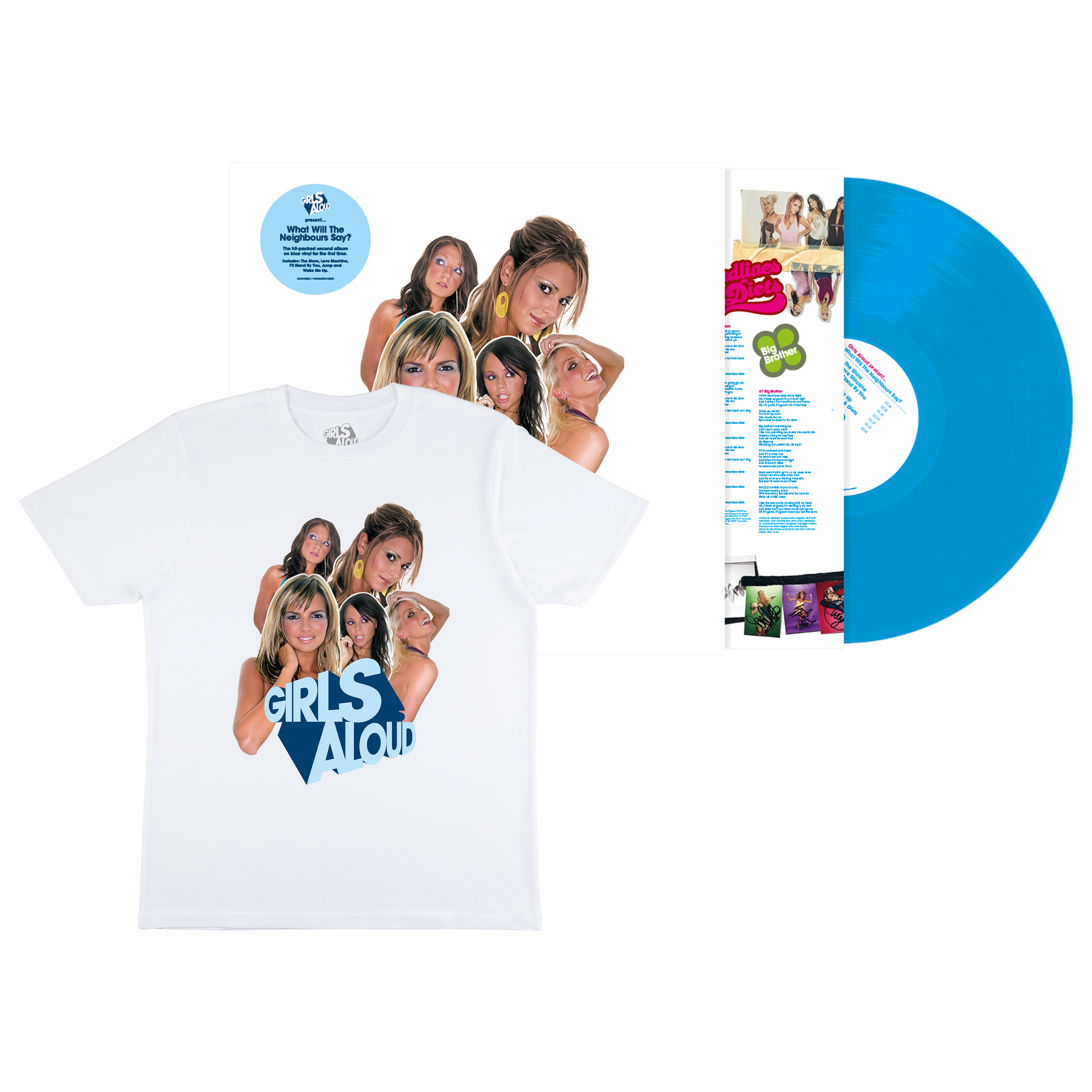 What Will The Neighbours Say? Sky Blue Vinyl & Artwork Tee